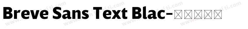 Breve Sans Text Blac字体转换